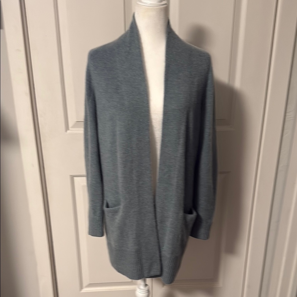Vince Women's Gray Open-Front Sweater